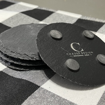 Slate Coaster - Set of 4 Round